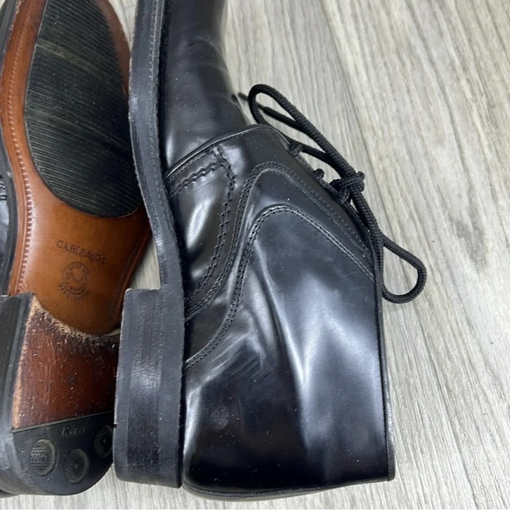 Cable & Co Black Leather Chukka Boots for Men